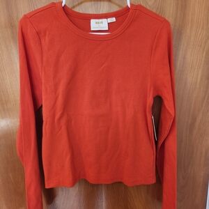 Anthropologie Maeve Vibrant Vermilion Top